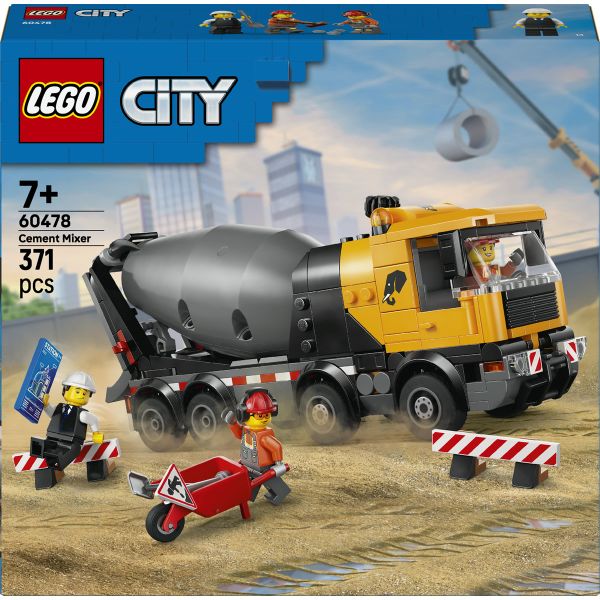 LEGO® City Cement Mixer Construction Toy for Kids 60478