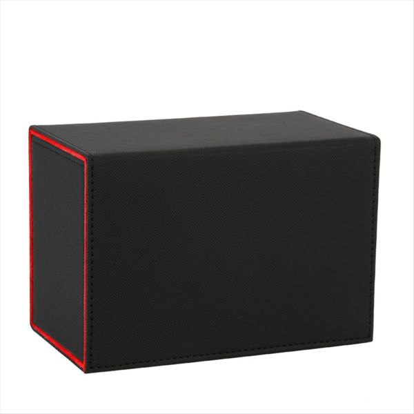 Card Deck Box Premium Card Box with Flip Dice Tray Black+Red
