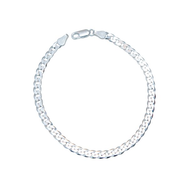 Broadway Jewellers - 925 Sterling Silver - Curb Link Bracelet - 21cm