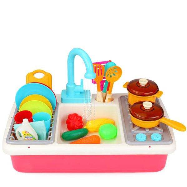 Olive Tree - Toy Kitchen, Sink, Pots, Pans, Utensils and Food 29 pcs