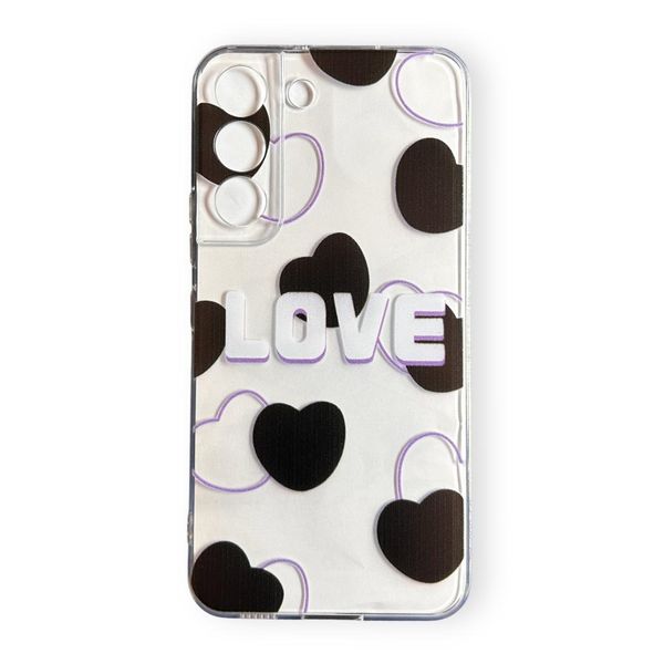 AMA Love &amp; Hearts Pattern Clear Silicone Protective Case For Samsung A53 5G