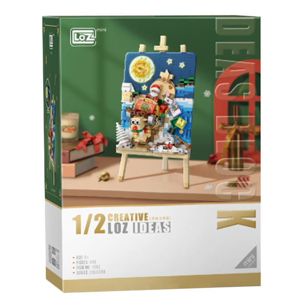 Loz Painting Style Mini Building Blocks - Christmas Sleigh Car