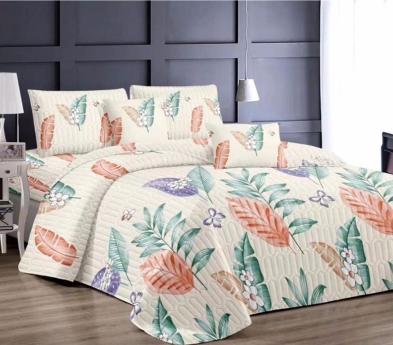 Stunning Tropical Bedspread 5 Piece Quilt Set Set Shop Today. Get