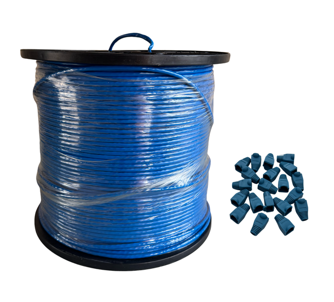 500m Drum Cat5e Ethernet Blue UTP Cable - SiRCONY