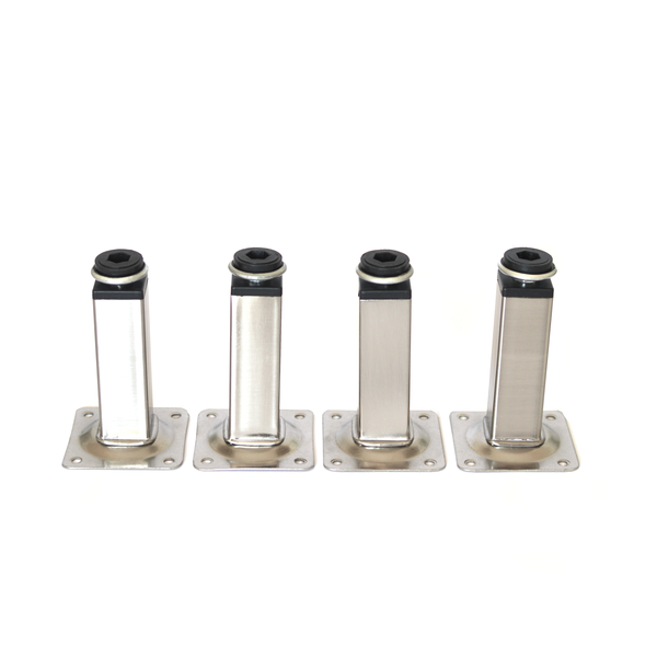 Project Solutions Cabinet Leg 100 X 25 Stainless Steel Pack of 4
