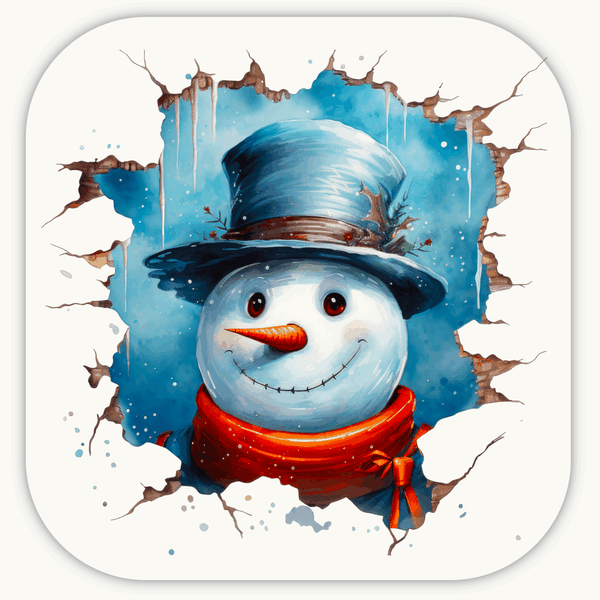 TrendSpire Snowman Christmas Stickers - Set of 3