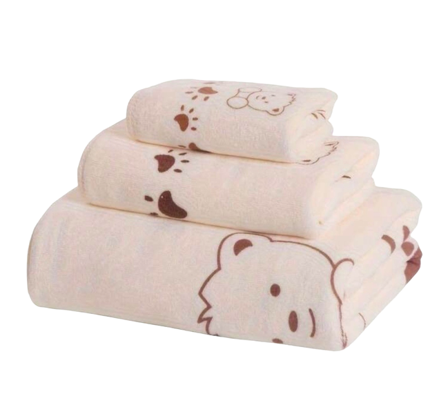 3 Pack Extra Soft &amp; Absorbent Kids Towel Set