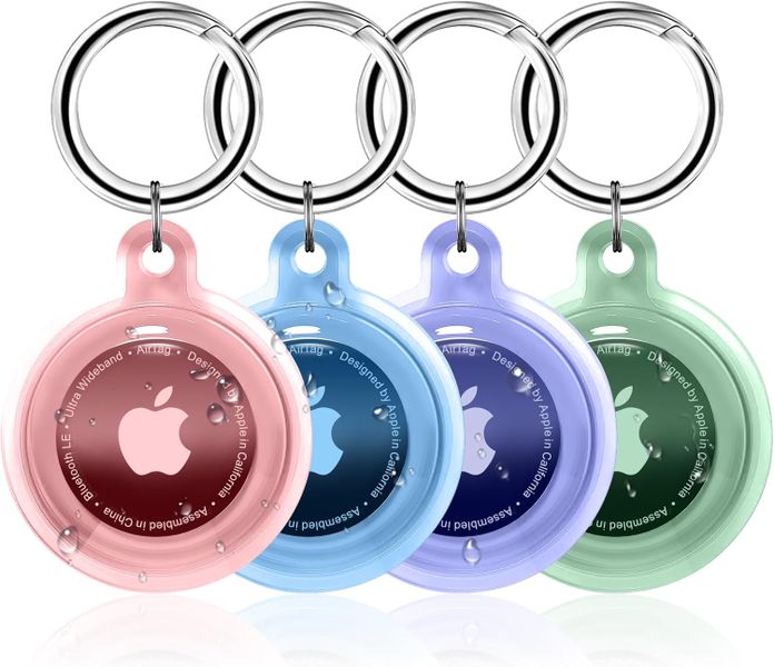 Airtag Keychain Waterproof,4 Pack Apple Airtag Holders Airtag Case