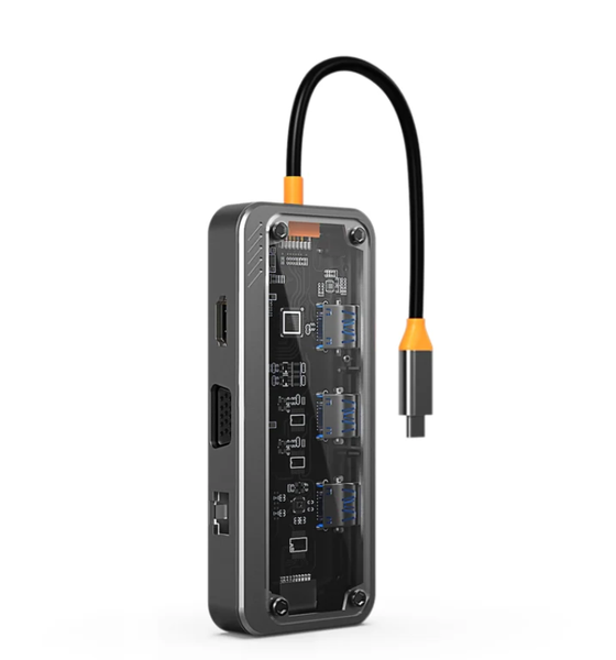 SamMag USB C HUB Dongle, 10-in-1 USB C Adapter Docking Station