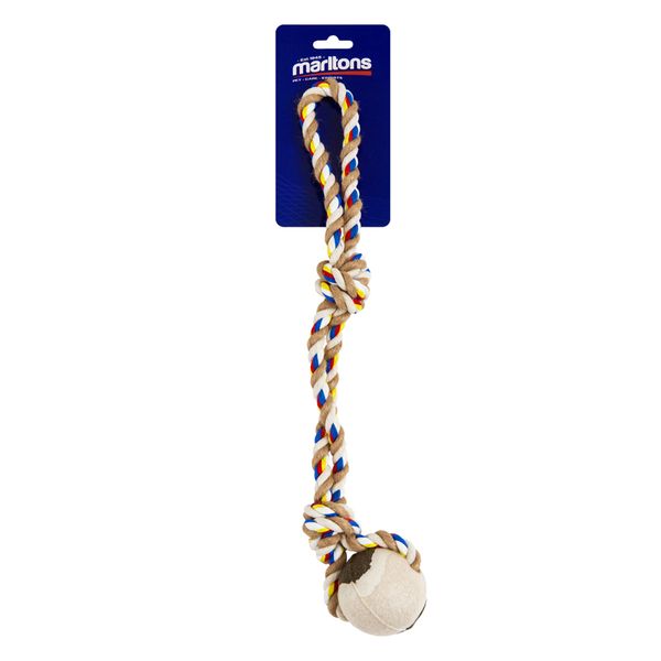Marltons Double Rope Toy Knots &amp; Tennis Ball