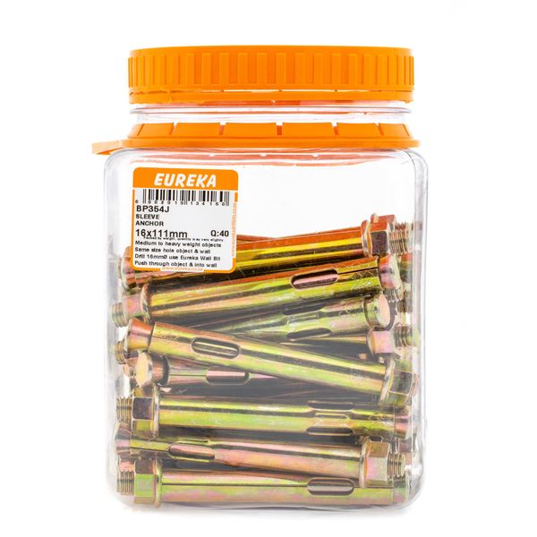 EUREKA Sleeve Anchors 16 x 111mm Q:40 BP354J