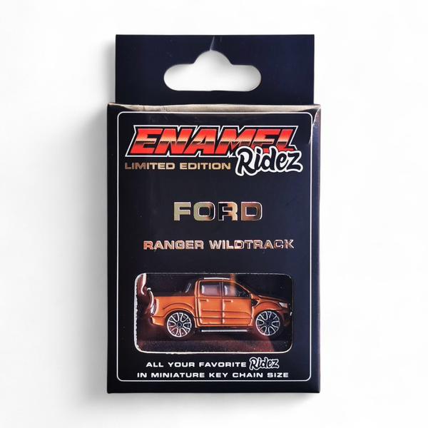 Ford Ranger Wildtrack Enamel Keychain - Die-Cast Metal Orange
