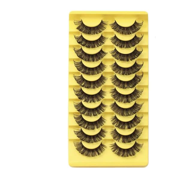 Fluffy False Eyelashes 18mm Thick Long Volume Curled False Eyelashes