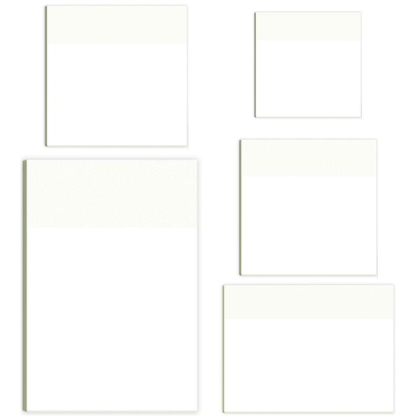 Craft Waterproof Transparent Sticky Notes Set Of 5 Pads (50 Sheets Each)