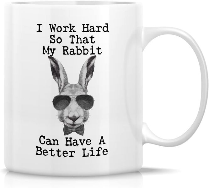 I Work So Hard So That My Rabbit Christmas Birthday Gift Mug