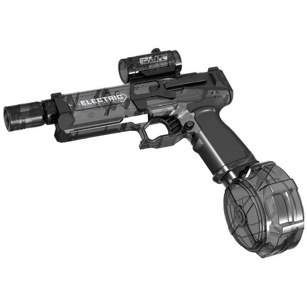 Black Combo Electric Water Gun Toy with Pulse Flame Light Effects