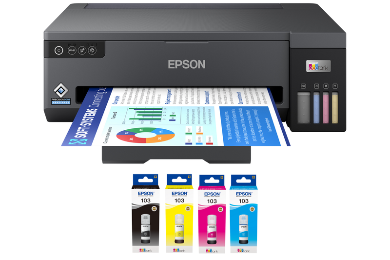 Epson L11050 A3, Wi-Fi, Ink Tank Printer + EPSON ink Bottle C,M,Y,BK