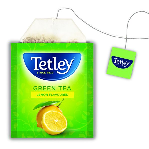 Tetley Lemon Green Tea Envelope &amp; Tag 60's