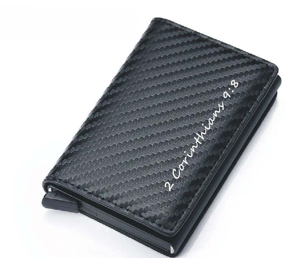 Bible Scripture Credit Card Pop-up - 2 Corinthians 9:8 - RFID Blocking