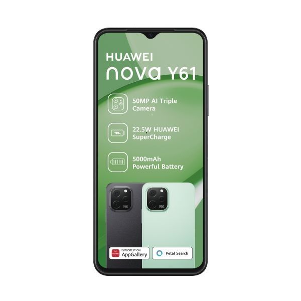 Huawei Nova Y61 (6GB+64GB) LTE Dual Sim - Midnight Black