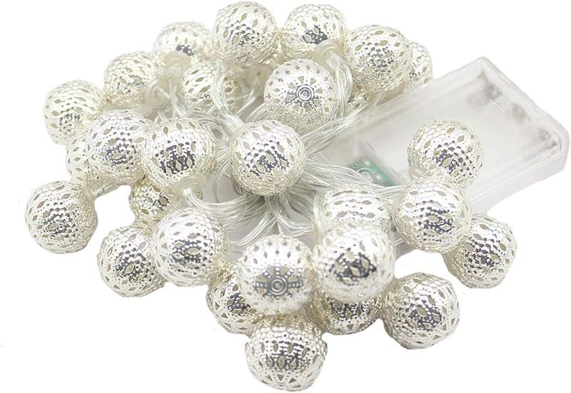 10m Battery Operated Moroccan Ball String Lights - Pack of 2