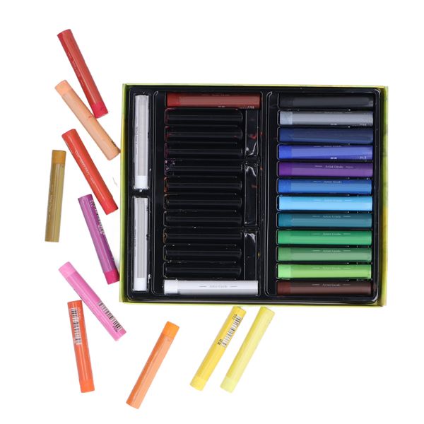 Soft Oil Pastels 24 Colors for Art &amp; DIY