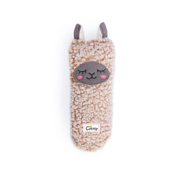 AFP Cat Toy - Lama Sock Cuddler - Brown - One Size