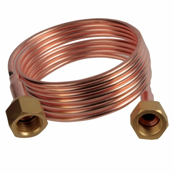 Refrigeration OD 3mm Capillary Tube with 1/4 Flare Nuts 140cm Lengthen