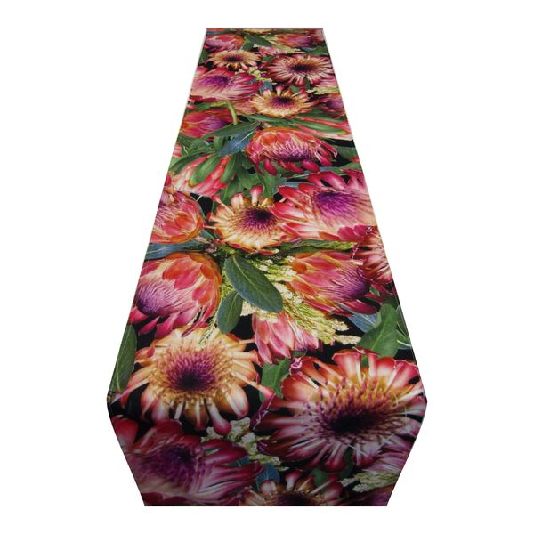 Isabel7 - Red &amp; Green Sugarbush Proteas Table Runner
