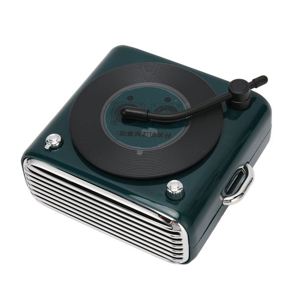 BT5.0 Speaker, Vinyl Record, Green