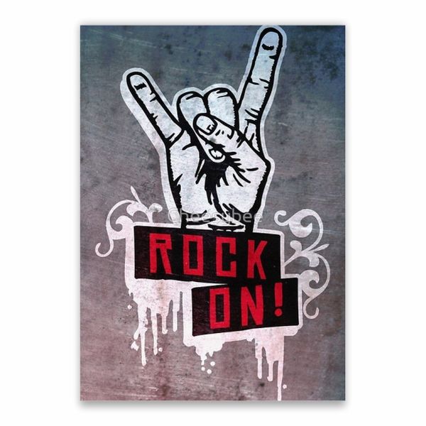 Rock On Hand Signal Poster - A1