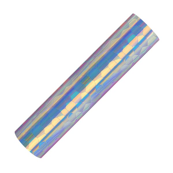 Vivid Colours Holographic Semi Clear Sticker Vinyl - Water Cube Pattern