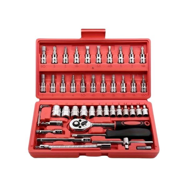 46 Piece Multi-Functional Car Repair Socket Wrench Set