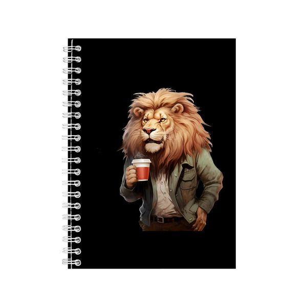 Coffee King A5 Notebook Spiral Lined Trendy Animal Lover Graphic Notepad197