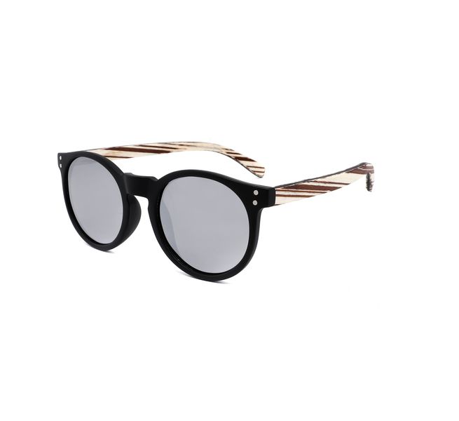 Sophie Moda- TAC Polarised Natural Wood Sunglasses - Zebrano Collection