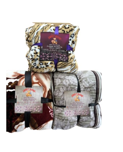 Pattern Flannel - 3 King Size Blankets’ - Value Pack