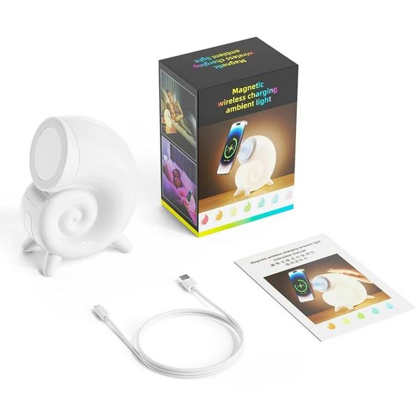 Multifunctional RGB Night Light Magnetic Wireless Mobile Phone Charger