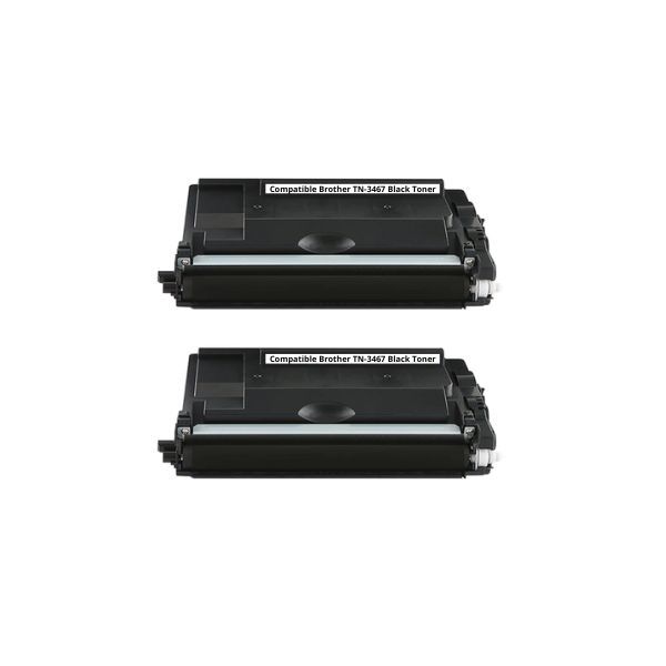 Inksaver Brother TN3467 / TN-3467 / 3467 Pack of 2 Compatible Black Toners