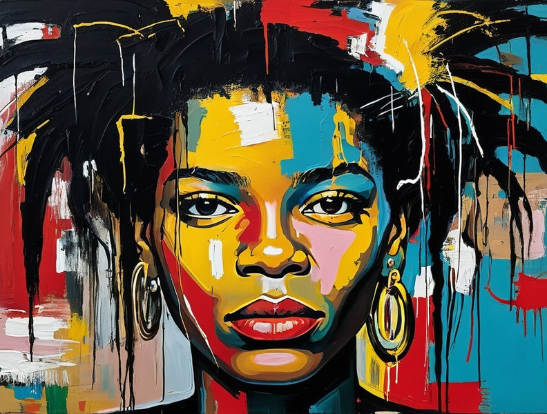 Modern Canvas Wall Art Home Decor -African Woman Abstract