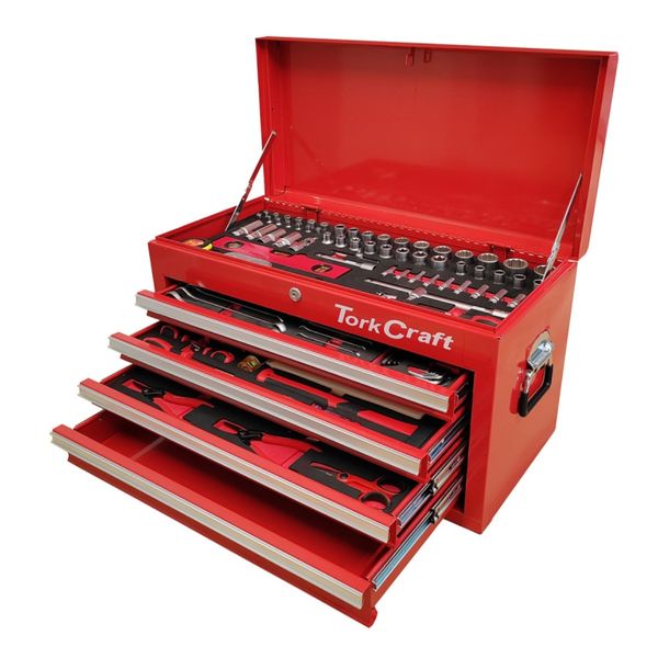 Tork Craft - 254 Pce Tool Top Box - 4 Drawer &amp; Top Tray