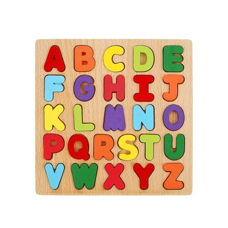 27 Colourful Alphabet Wooden Building Block Puzzle YG-289 | Shop Today ...