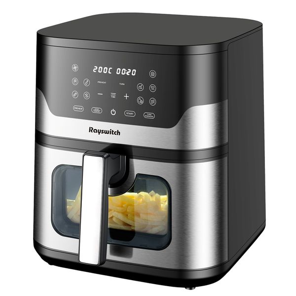 Rayswitch 8.5L Air Fryer Stainles Steel, Led Display With View Window