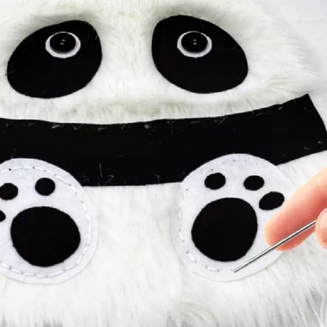 Plush craft panda sales pillow