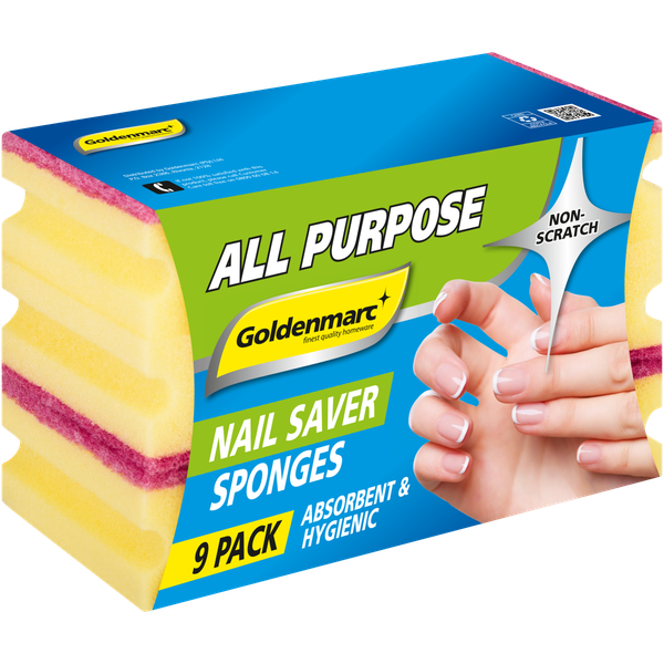 Goldenmarc All Purpose 9 pack Nail Saver Sponges