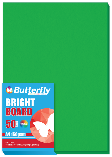 Butterfly A4 Bright Board 50s - Green