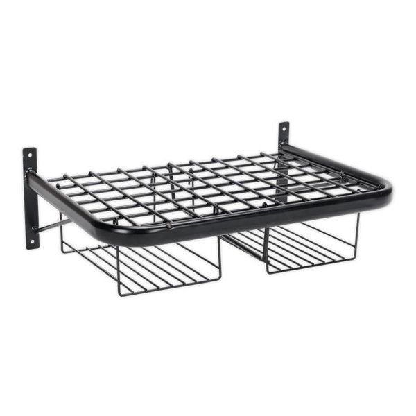 Sealey Rack Black Motorcycle Helmet &amp; Gear Tidy "Wide