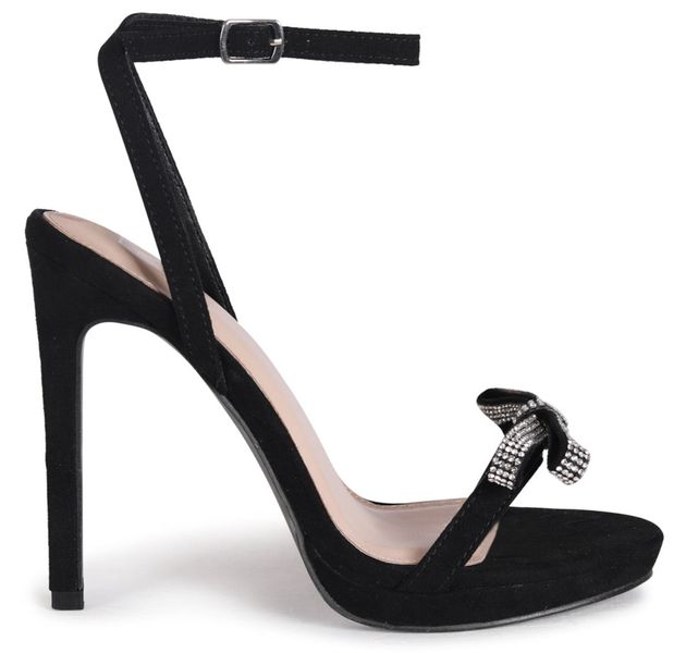 Linzi Ladies - GLORIOUS Soft Faux Suede Heels - Black Suede