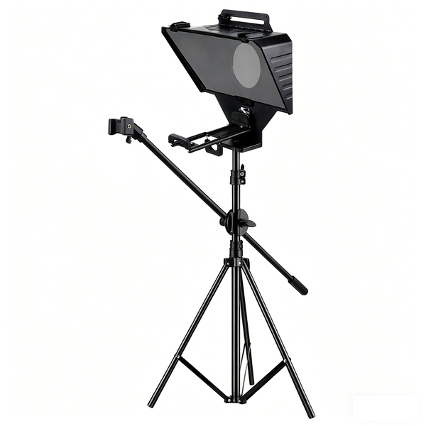 Universal Portable Teleprompter Set for Smartphones DSLRs &amp; Tablets