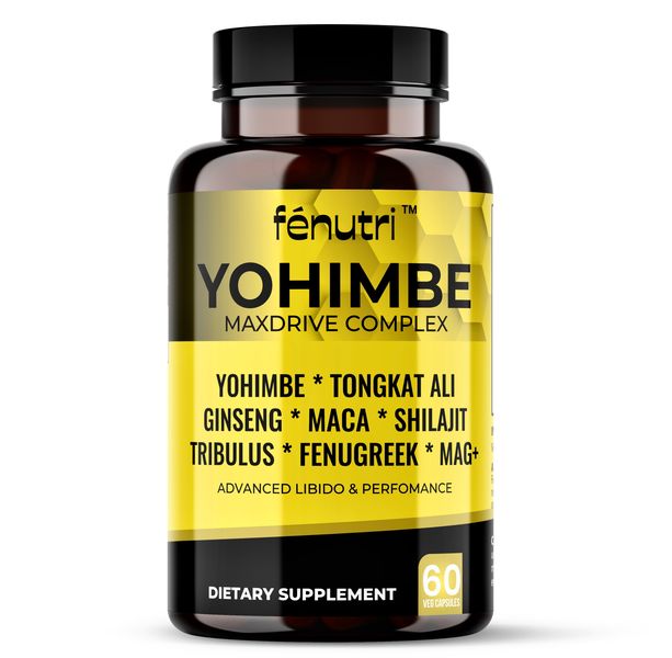 Fenutri - Yohimbe Tongkat Ali Complex, 9-in-1 Testo &amp; Libido Support - 60s