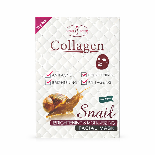 Collagen Snail and Moisturizing Sheet Mask (10 Pack)